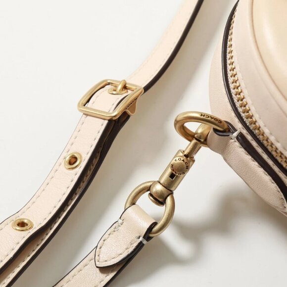 Coach Quilted Leather Heart Crossbody Small Shoulder Bag Ivory Brass CE725 Nappa - Picture 10 of 14